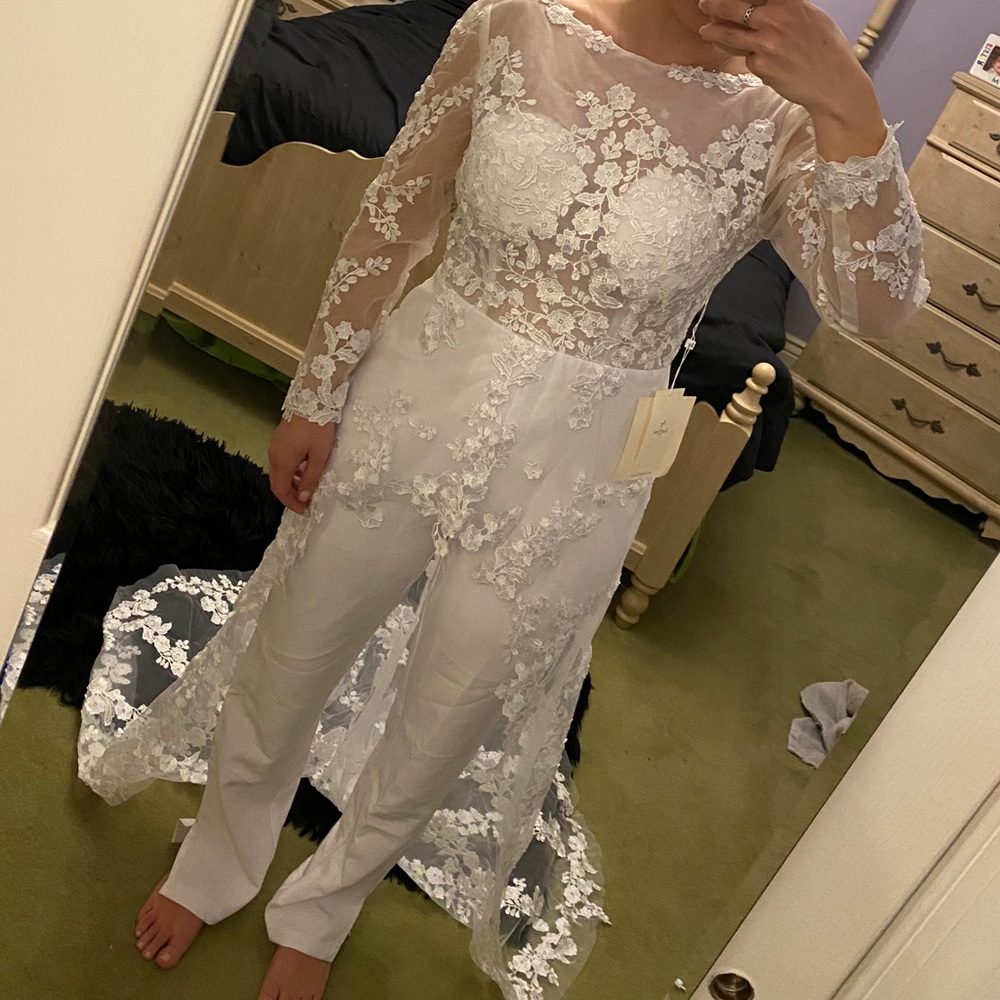 White Bridal Jumpsuit